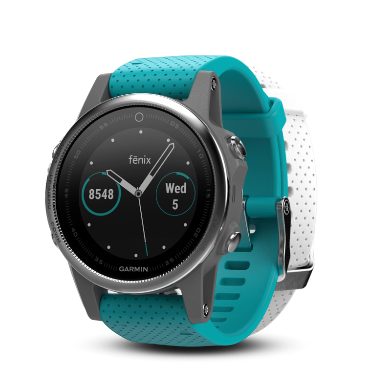 garmin fenix 5s silver with turquoise band