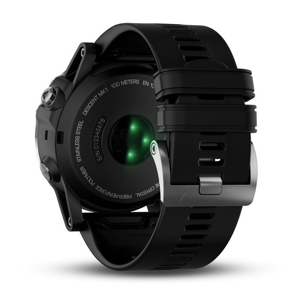 FEsports Garmin Descent MK1 GPS GLONASS HRM ABC Dive Watch Sapphire Silver w Blk Band